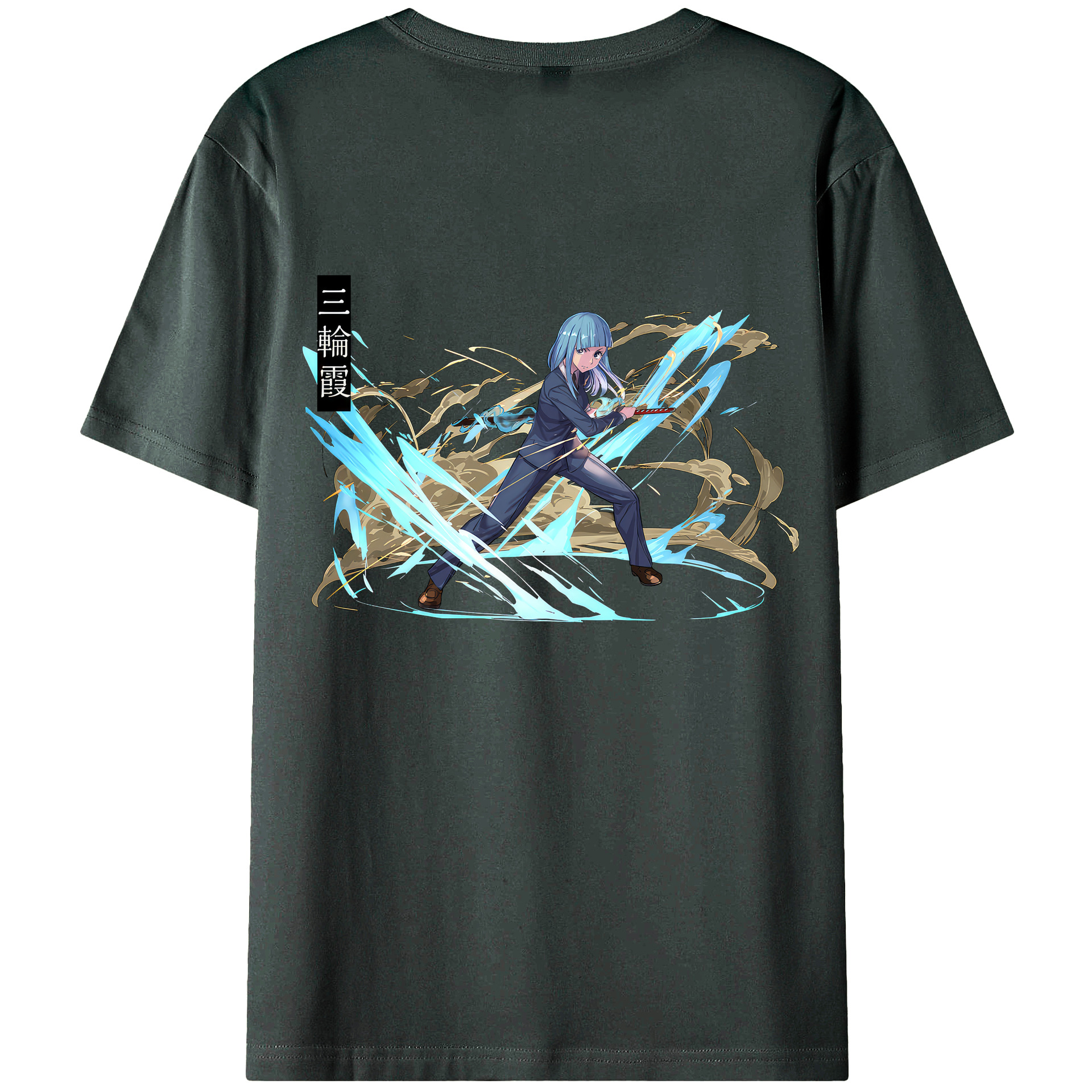 （画像用） 呪術廻戦 Jujutsu Kaisen 綿100％ メンズ半袖Tシャツ（バックプリント） 通気性